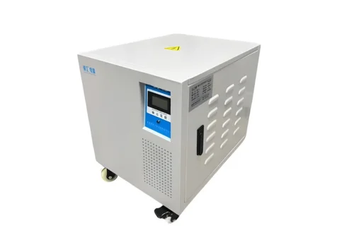 Heavy-duty Three Phase Stabilizer installed by Amsa Enterprises, the authorized Three Phase Stabilizer Dealer Navi Mumbai, protecting critical industrial machinery.